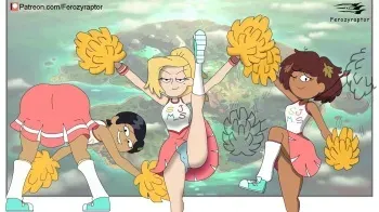 (Ferozyraptor) Amphibia three cheerleaders xxx manga cover