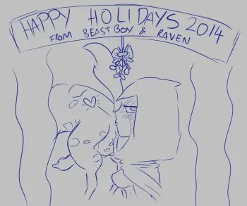 [blargsnarf] Happy Holidays from Raven and Beast Boy (Teen Titans) manga cover