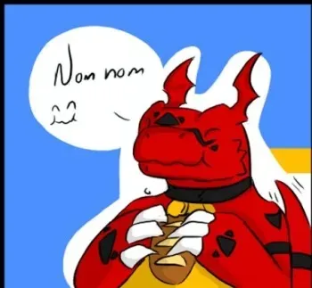 Guilmon & Charmeleon [Anal Vore] manga cover