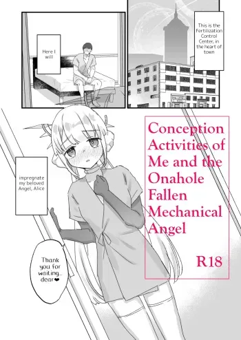 Onaho Ochishita Kikai Tenshisama to Ore no Ninshin Katsudou | Conception Activities of Me and the Onahole Fallen Mechanical Angel manga cover