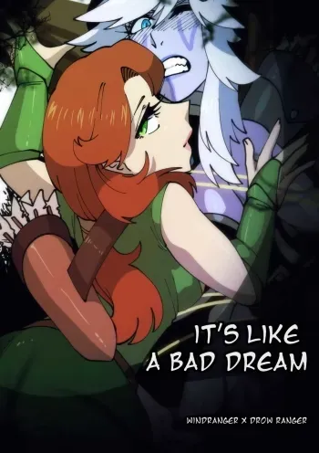 "It's Like A Bad Dream" Windranger x Drow Ranger comic by Riko manga cover