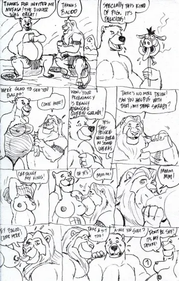 Baloo Mufasa & Sarabi - By Wolfwood1 manga cover