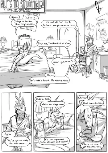 [AgroAntirrhopus] Nuts to Studying (Dinosaurs) manga cover