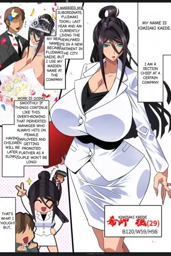 Kimisaki Kaede 1 - hitozuma hisho no nakadashi nikutai Settai biyaku shiofuki i chichi akume manga cover