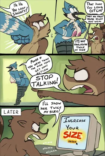 [HollowSlime/ThingsHappen] Fem Mordecai & Rigby comic (Regular Show) manga cover