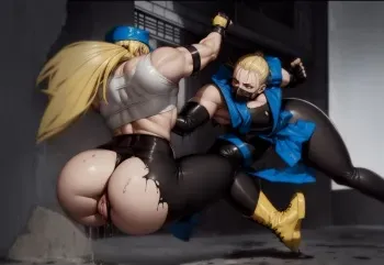 RYONA wrestling : Sonya Blade vs Frost [AI] (inspired from Van Brand works) manga cover