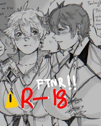 Genshin Fem Zhongli x Fem Childe manga cover