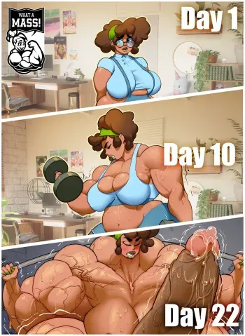 [What a Mass!] Tracy's Growvember - Hyper Muscle Futanari Growth Story manga cover