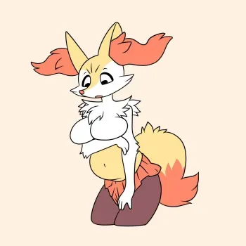 Pompuffy - Braixen Pregnant Belly Sequence manga cover