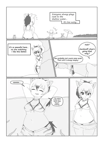 Aardwolf-chan Encounters an Underwater Tentacle Cerulean in a Secluded Cove+ manga cover