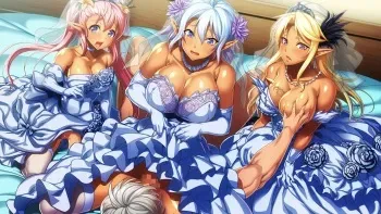 [WAFFLE] Namaiki Dark Elf 3 Shimai ga Boku ni Nakadashi o Motomeru. Official Bonus Scenario DLC manga cover