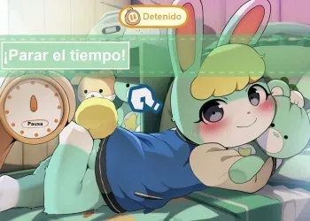 [DAGASI] Kawaii Usagi Shiri Jikan Teishi (Animal Crossing) [Spanish] [Neko Yuri] manga cover