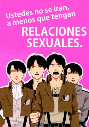 (Dai 5 Kai Hekigai Chousa Haku) [GD (Fushiki)] Sex Shinai to Deraremasen | "Ustedes no se irán, a menos que tengan RELACIONES SEXUALES." (Shingeki no Kyojin) [Spanish] [Nico~] manga cover