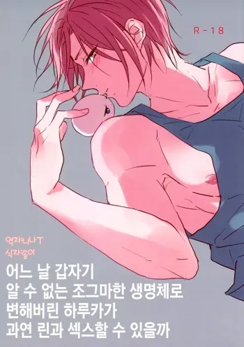 (SUPER24) [321 (Mitsui)] Can Haruka Have Sex with Rin After Suddenly Turning Into an Odd Little Lifeform? | 어느 날 갑자기 알 수 없는 조그마한 생명체로 변해버린 하루카가 과연 린과 섹스할 수 있을까 (Free!) [Korean] [니나ㅜ] manga cover