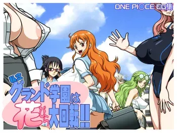 [Garou Damenade] Gashuu Damenade "Shiritsu Grand Gakuen wa Hanabira Daikaiten!!" (One Piece) manga cover
