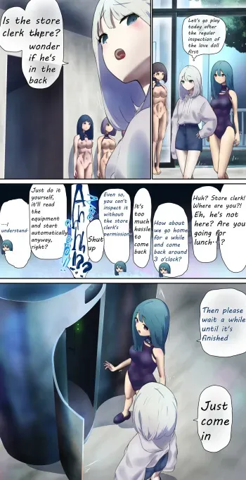 A girl came for regular maintenance on her love doll manga cover