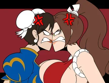 [ComicalWeapon] Jester Kingdom - Chun-Li vs. Mai Shiranui (+ Samus Aran vs. Lara Croft) manga cover