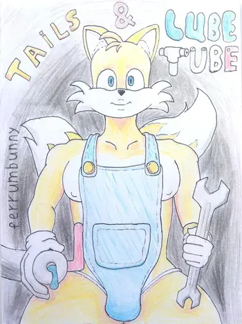 [ferrumbunny] Tails and lube tube manga cover