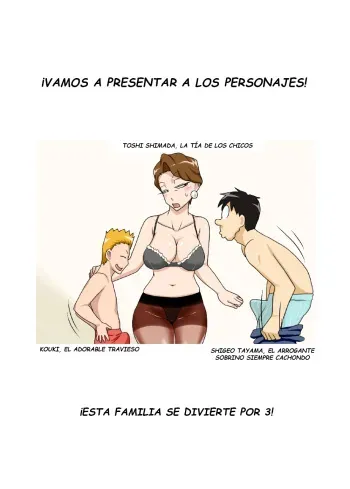 [Freehand Tamashii] Oba to 3P It's Family Fun for Three [Spanish] [YumRod] manga cover