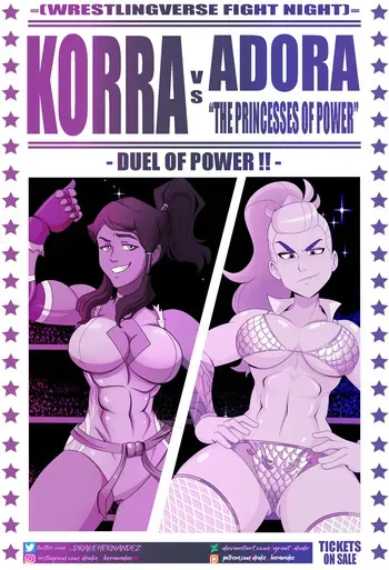 [DRAKE-HERNANDEZ] Adora vs Korra (She-Ra & the Princesses of Power // Avatar: The Legend of Korra) manga cover