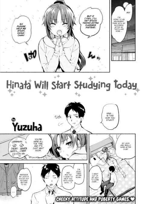 Hinata Will Start Studying Today manga cover