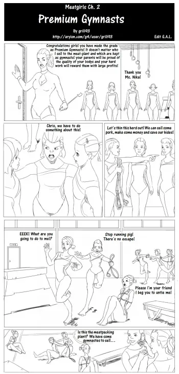 [grill93] Meat Girls Ch. 2 Premium Gymnasts manga cover