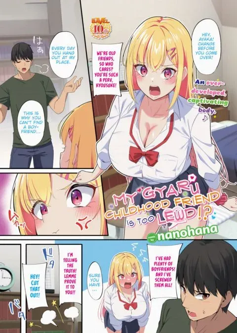 My Gyaru Childhood Friend is Too Lewd!? manga cover