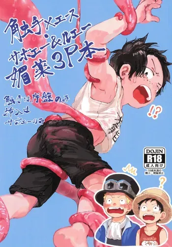 [Hamachi Rinkai Koen (Taihe-yo)] Shokushu × Ace Sabo & Luffy biyaku 3P hon (ONE PIECE) manga cover