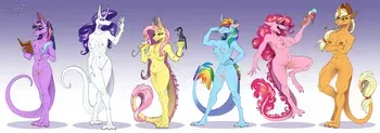 [Sunny Way] Mane6 reimagined as ki'rinae (MLP:FiM) manga cover