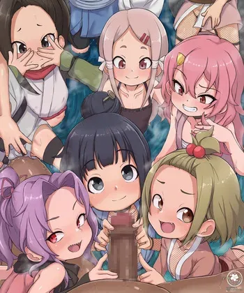 [茶倉ん。] 🔞🚸 あかね組のコ達と温泉に浸かりながら致してぇ ❤️ manga cover