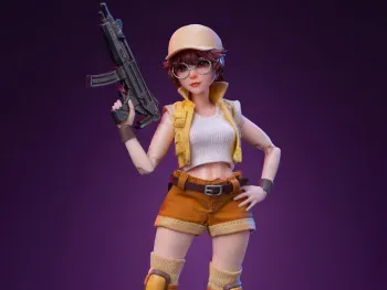 Metal Slug 3 Fiolina Germi 1/12 Scale Figure manga cover