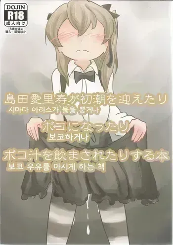 (C92) [Himalaya Kaikou (Namakurage)] Shimada Arisu ga Shochou o Mukaetari Boko ni Nattari Boko-jiru o Nomasaretari Suru Hon | 시마다 아리스가 물을 뿜거나 보코 하거나 보코 우유를 마시게 하는 책 (Girls und Panzer) [Korean] manga cover