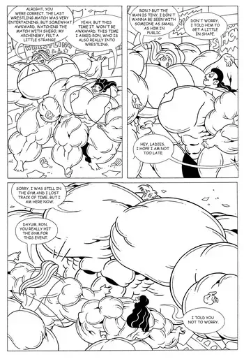 [Manthomex] Kim and Monique New Wrestling Night manga cover