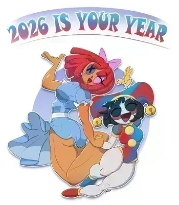 [MegaDraws24] Happy New Year 2026 (The Amazing Digital Circus) manga cover