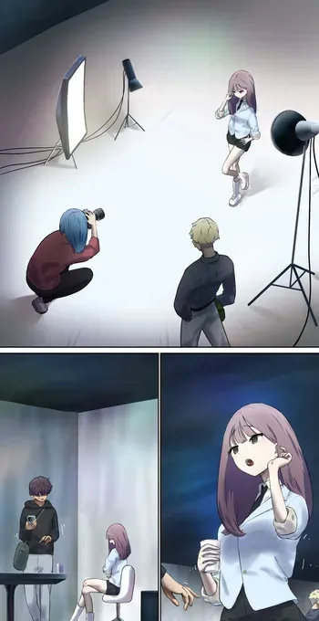 According to the law of the country where I came for the modeling shoot… manga cover