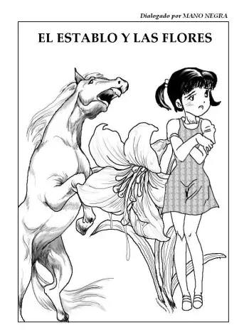 El establo y las flores [The stable and flowers] Spanish manga cover