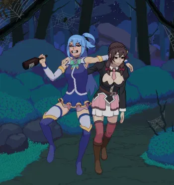 [Blackguard] Aqua and Yunyun fucked by spiders manga cover