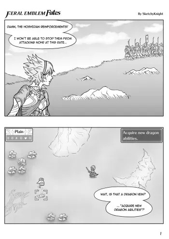 [SketchyKnight] Corrin Dragon TF (Fire Emblem Fates) manga cover