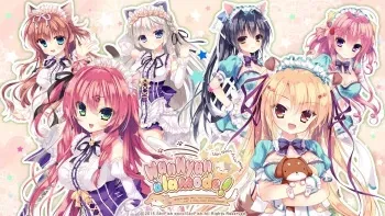 [SkyFish poco, MangaGamer] Wan Nyan ☆ A La Mode! ~Docchi ni Suru no? Wan Nyan H na Café Jijou!~ (2048x1152, Uncensored) manga cover