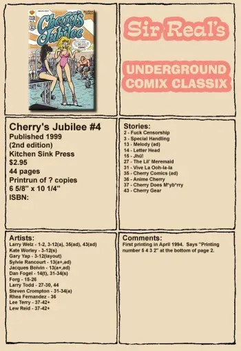 Cherry's Jubilee #4 manga cover