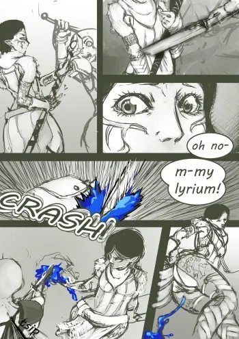 [muhboobz] Merrill's Lyrium Mishap (Dragon Age) manga cover