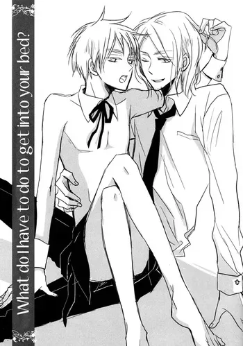 [LOVEPOTIONNO.9 (Ichinomiya Shihan)] What do I have to do to get into your bed? (Hetalia Axis Powers) [English] manga cover