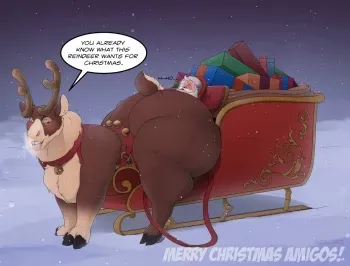 Then One Foggy Christmas Eve Santa Came To Say, Rudolph With Your Nose So Bright Won't You Guide My Sleigh Tonight manga cover