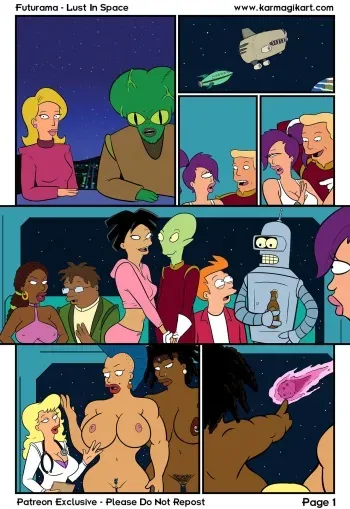 Lust In Space (Futurama) [Karmagik] - 1.1 - Textless manga cover