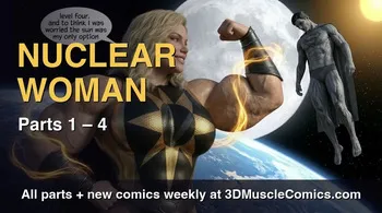 [3DMuscleComics] Nuclear Woman Parts 1-4 manga cover