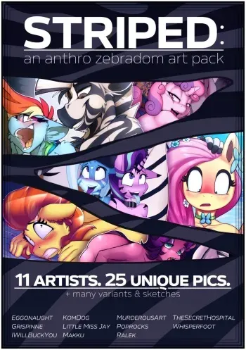 STRIPED + STRIPED 2 Anthro Zebradom Art Pack [My Little Pony] manga cover