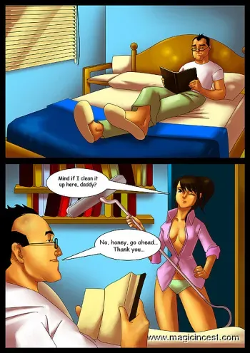 (magicincest) (father - daughter) Cleaning of daddy's room turns into the fuck manga cover