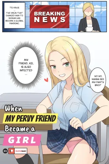 [RudySaki] When My Pervy Friend Became a Girl manga cover