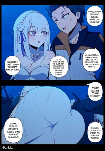 [Niui] Emilia-tan x Subaru (Re׃Zero kara Hajimeru Isekai Seikatsu) [Spanish] [JFairy Traslate] manga cover