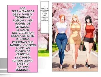 [Calpis Tsuyudakude] Tachibana-ke ga ohanami de yari〇n shudan ni yagai de kuwareru hanashi [AI Generated] [Spanish] manga cover